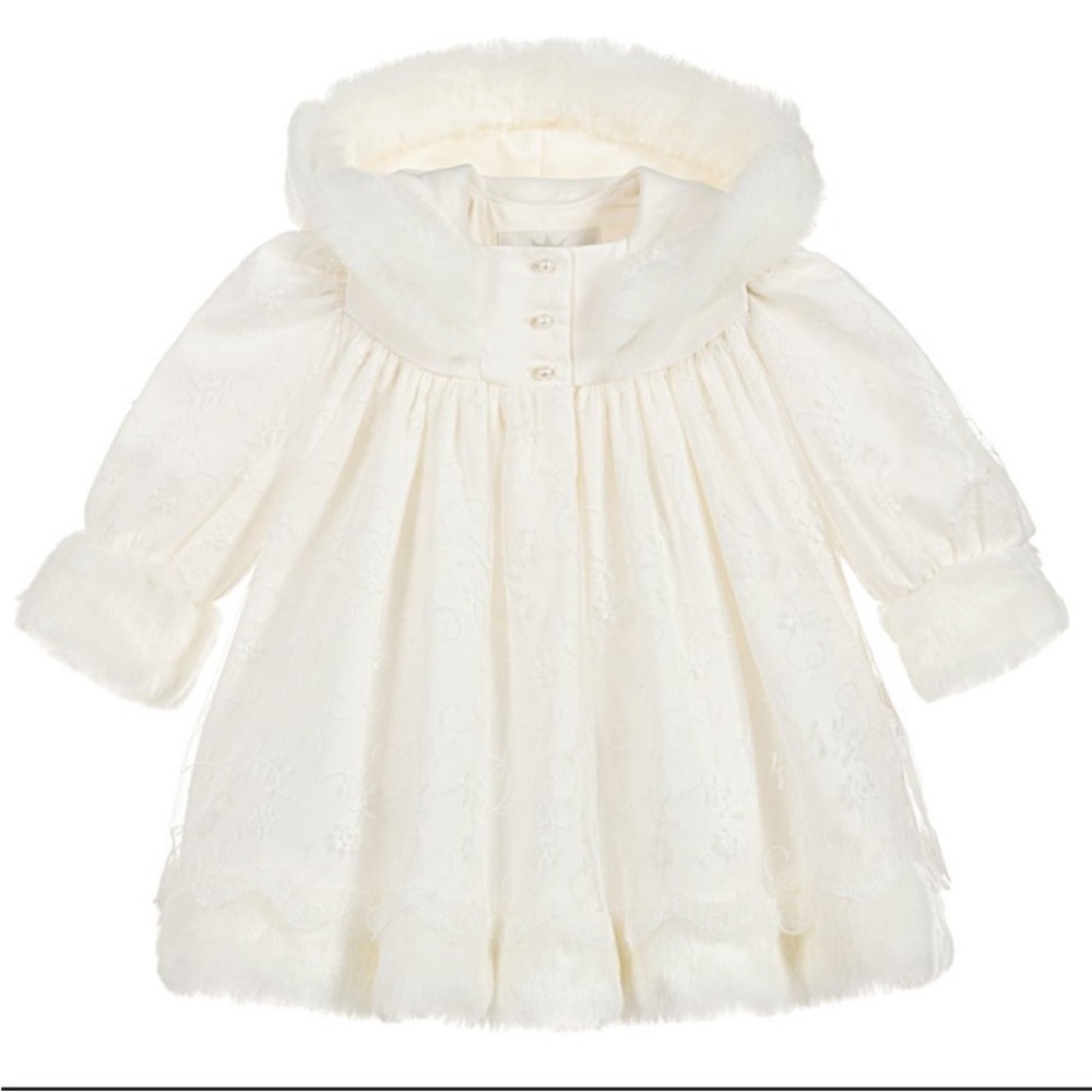 NWT Little Darlings Ivory Angel Dress Coat &Hat 18 Months Style S737 Baptism